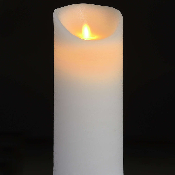 White Flickering Flame LED Wax Candle 3.5 x9