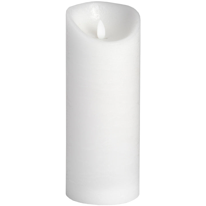 White Flickering Flame LED Wax Candle 3.5 x9