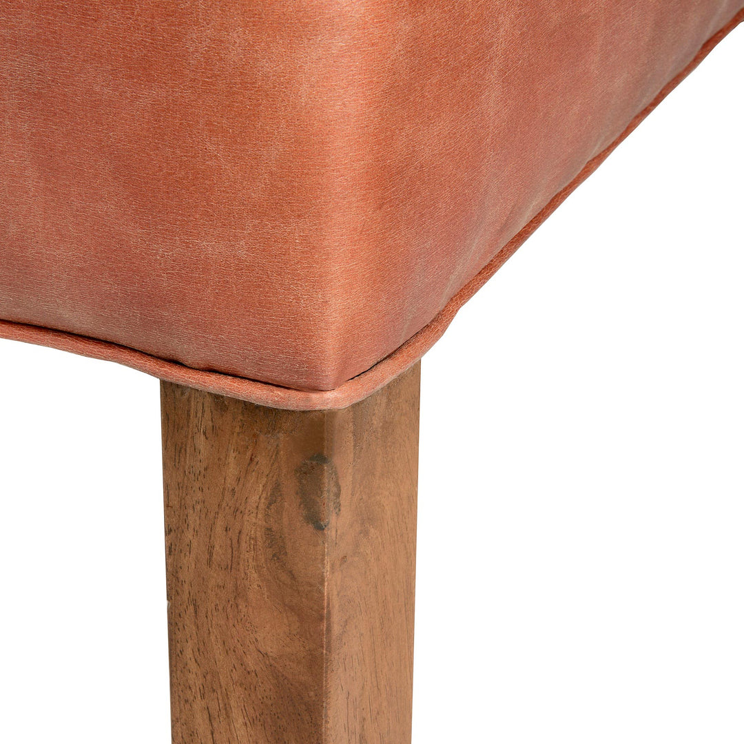 Tan Faux Leather Dining Chair