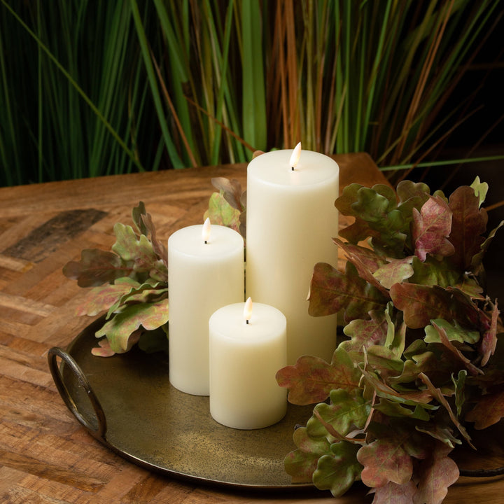 Natural Glow 3 x 6 LED Ivory Candle
