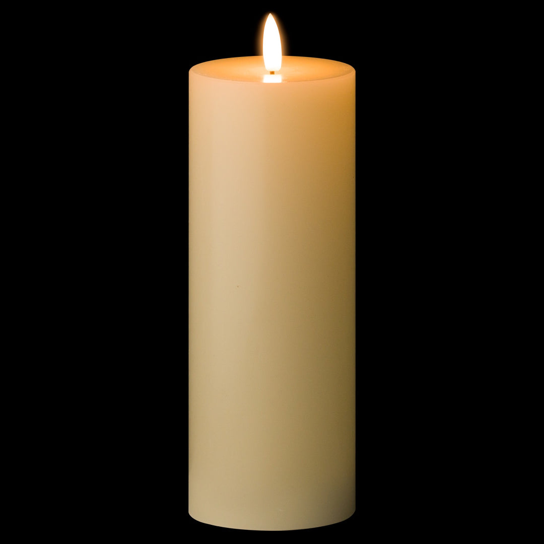 Natural Glow 3 x 8 LED Ivory Candle