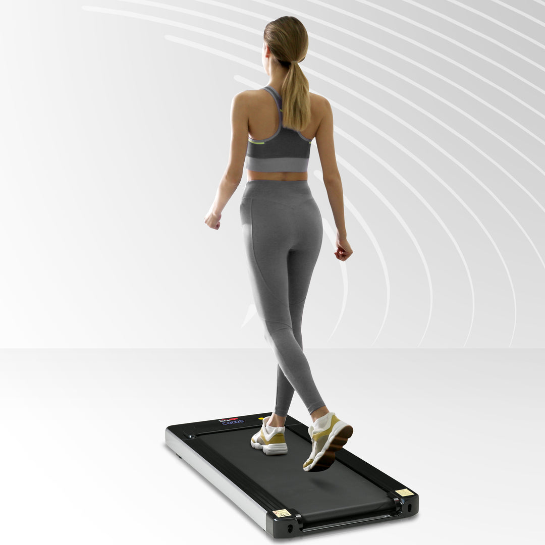 Electric Treadmill Walking Machine 735W Motorised Walking Treadmill 1-6km/h Aerobic Exercise Walking Pad w/ LED Display &amp; Remote Control
