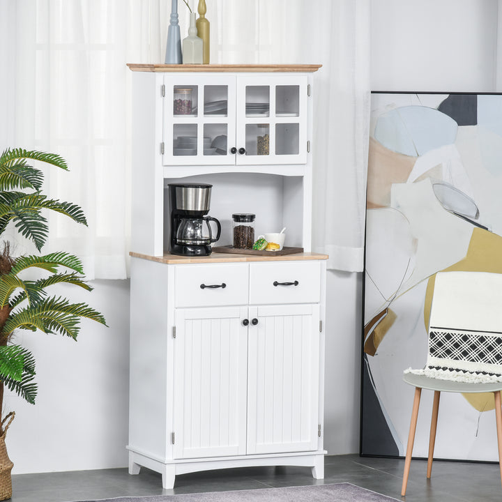 Freestanding Kitchen Cupboard, Kitchen Storage Cabinet - White