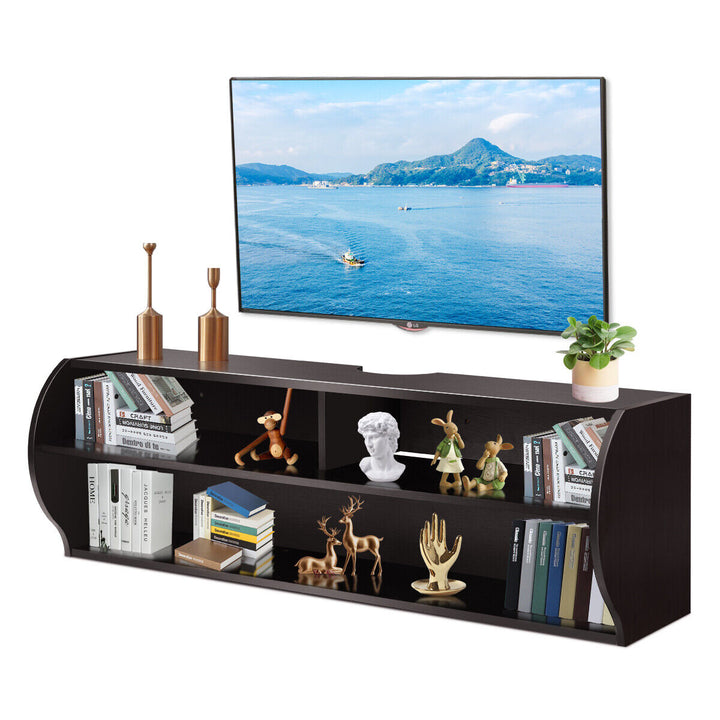 Wall-Mounted TV Stand, Floating Cabinet Media Centre -Coffee
