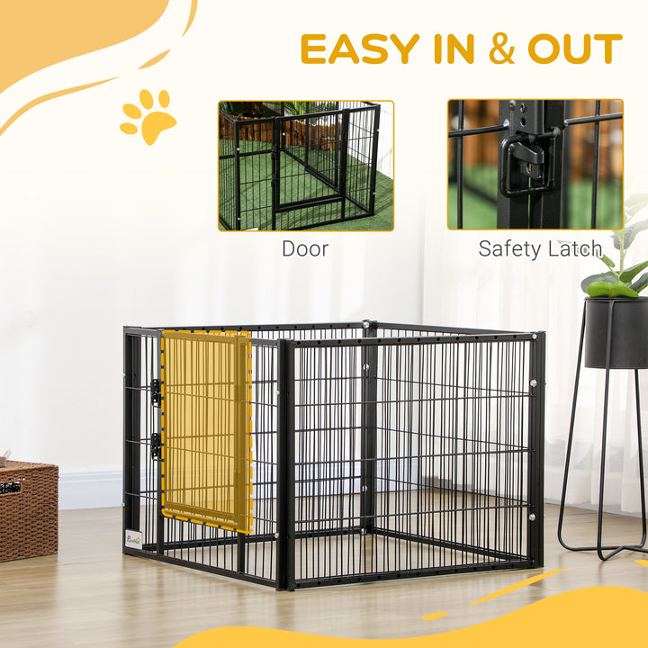 82.5-150 cm x 61 cm Heavy Duty Pet Playpen, 6 Panel Exercise Pen for Dogs, Adjustable Length, Indoor Outdoor, Small Sized Dogs