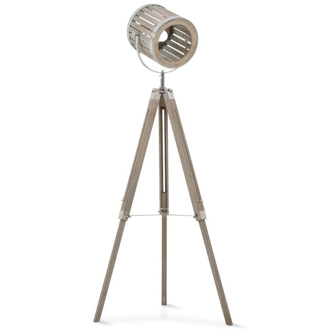 Floor Lamps for Living Room Unique Wood Frame Adjustable Shade Height Unique Vintage Spotlight Metal Home Office Furniture Lighting