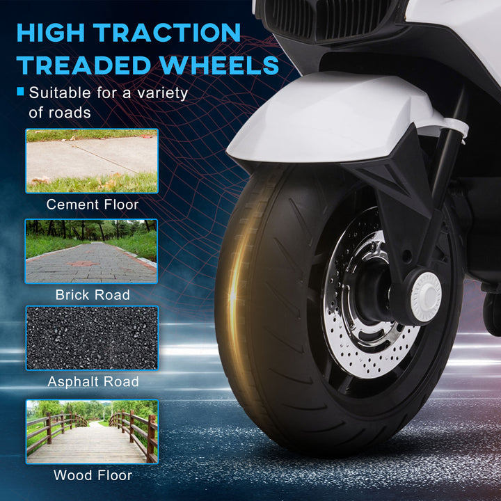 12V Electric Motorbike 3-6 KM/H White