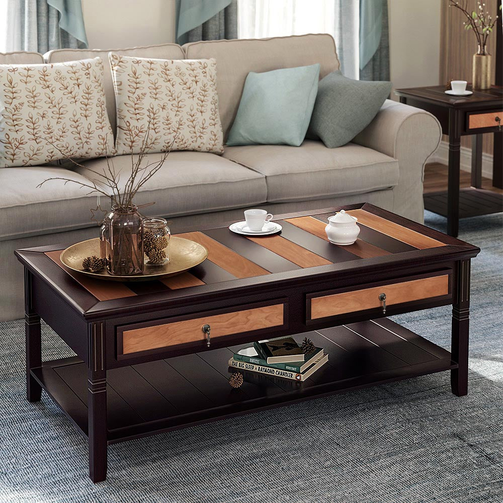 2 Drawers Coffee Table