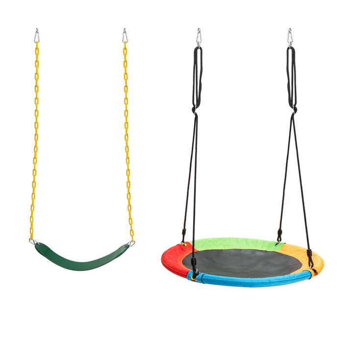 Strap Swing Seat and Saucer Tree Swing Set