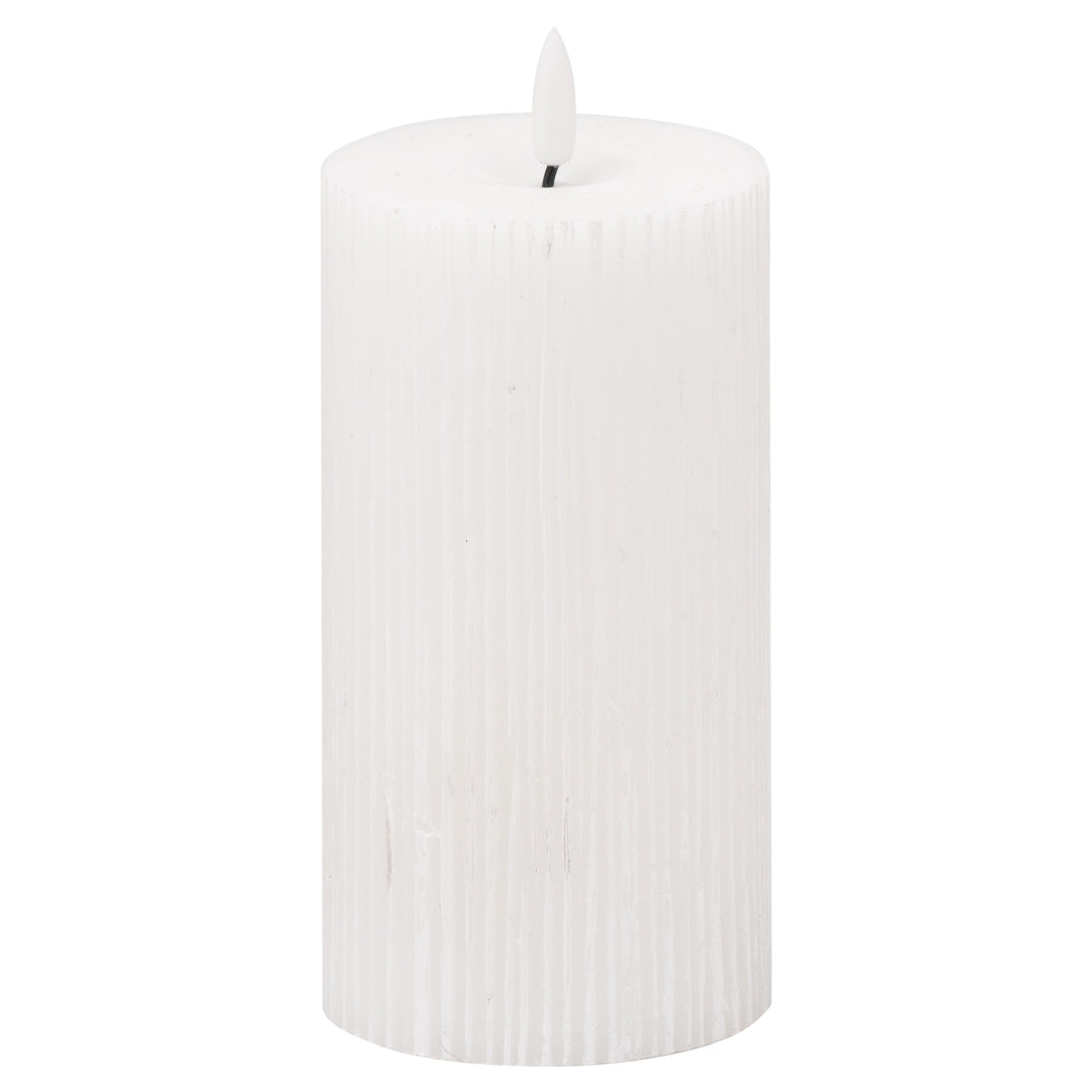 Natural Glow 3x6 Textured Ribbed LED Candle
