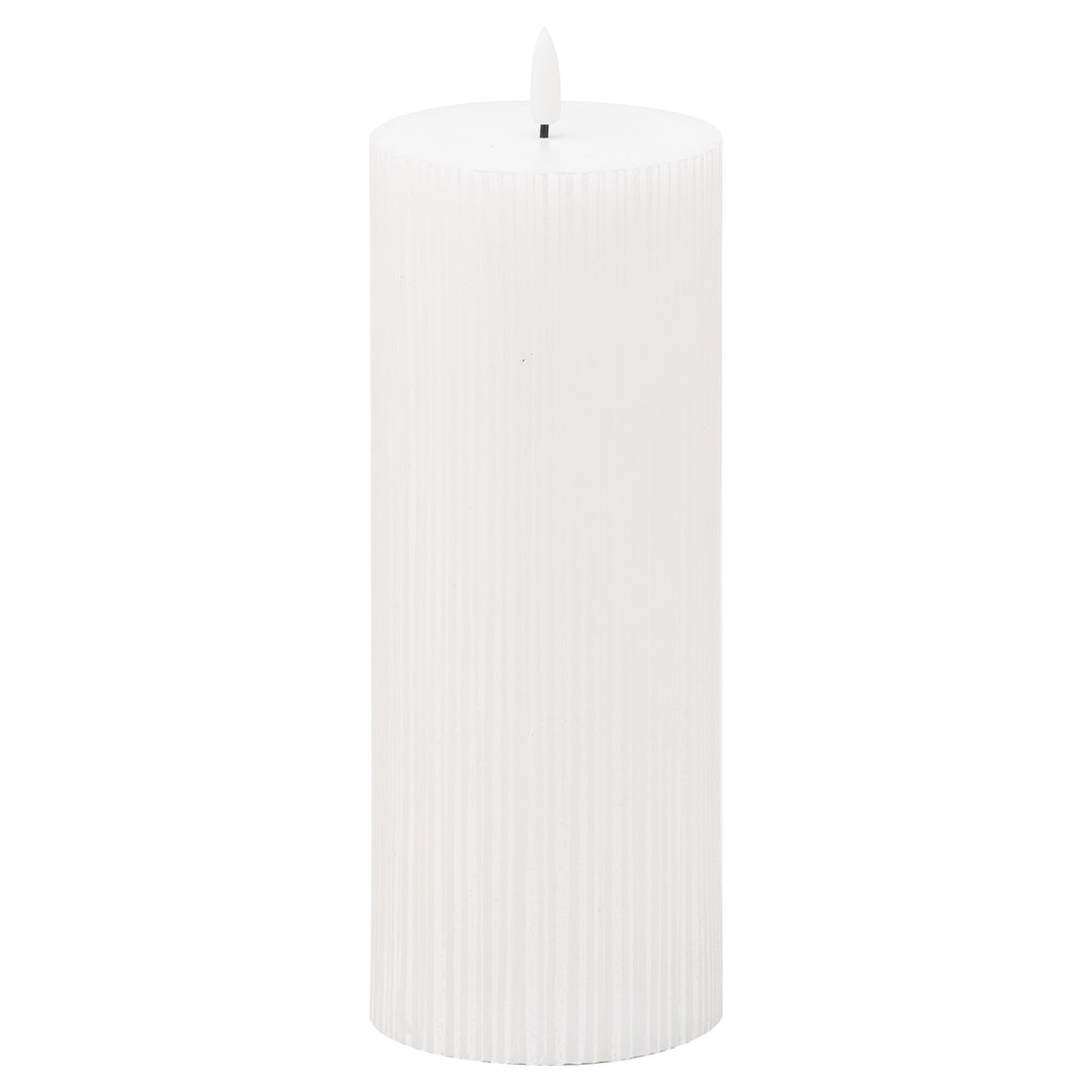 Natural Glow 3.5x9 Texture Ribbed LED Candle