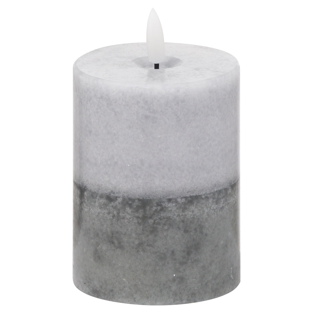 Natural Glow 3x4 Grey  Dipped LED Candle