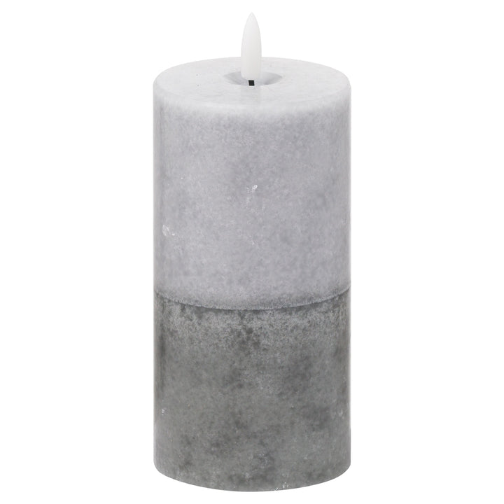 Natural Glow 3x6 Grey  Dipped LED Candle