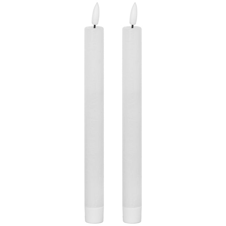 Natural Glow S/ 2 White LED Dinner Candles