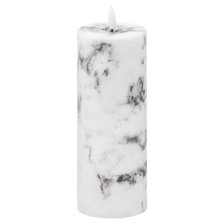 Natural Glow 3x8 Marble Effect LED Candle