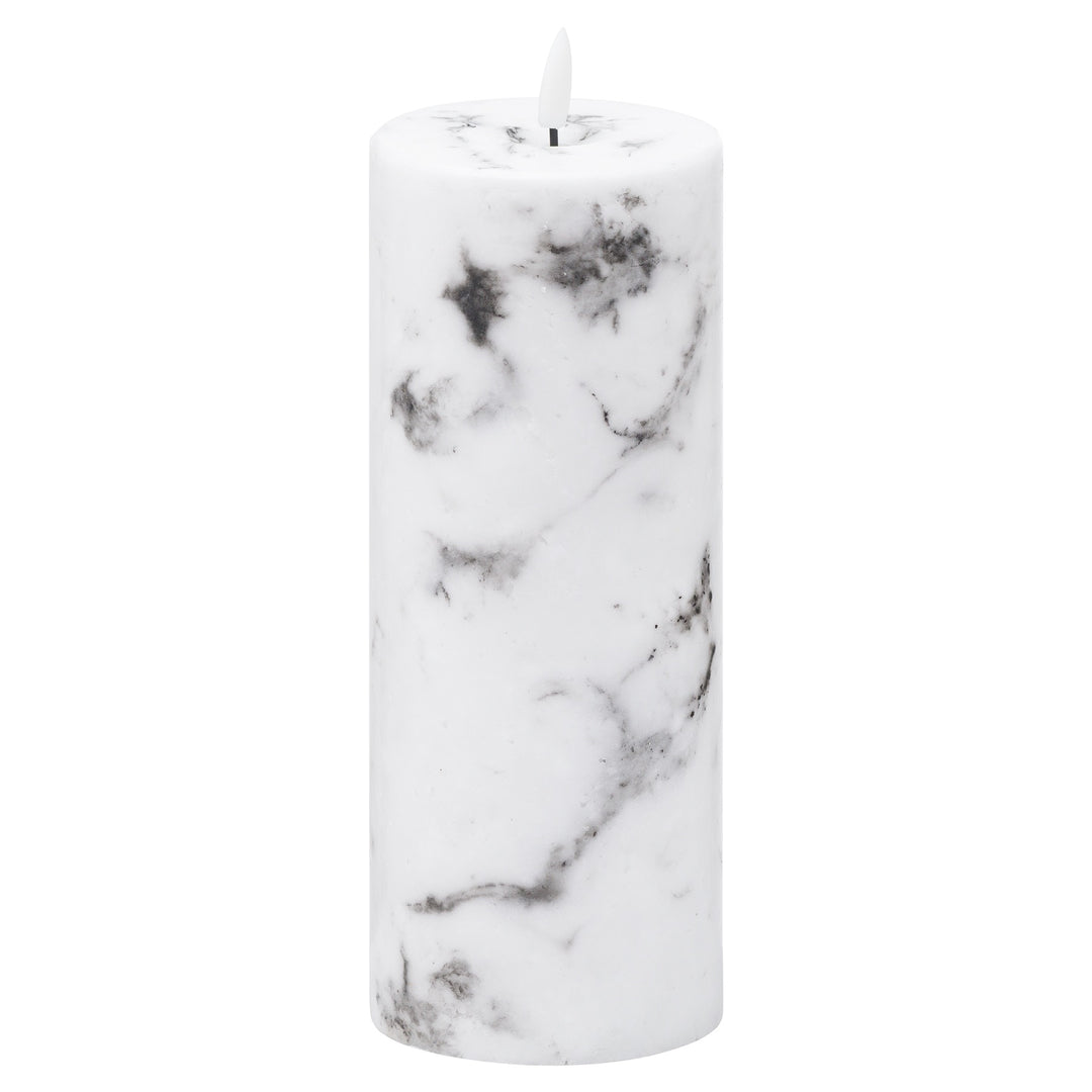Natural Glow 3.5x9 Marble Effect LED Candle