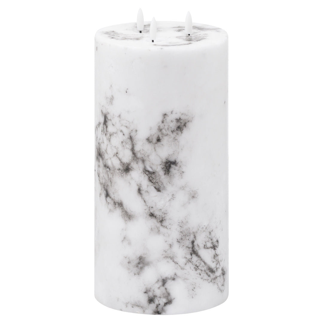 Natural Glow 6x12 Marble Effect LED Candle