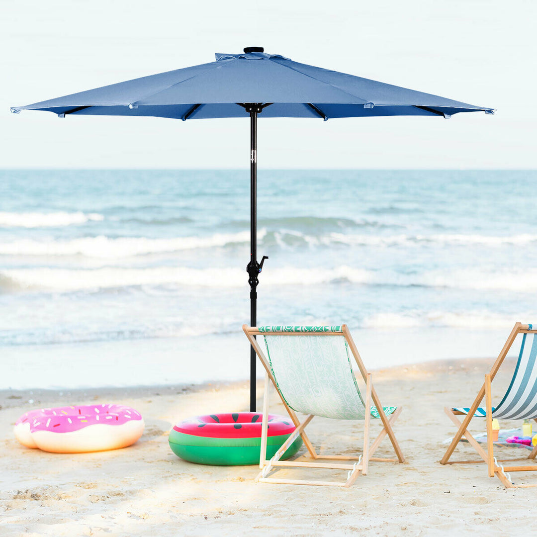 3M Parasol Solar LED lights Umbrella-Blue