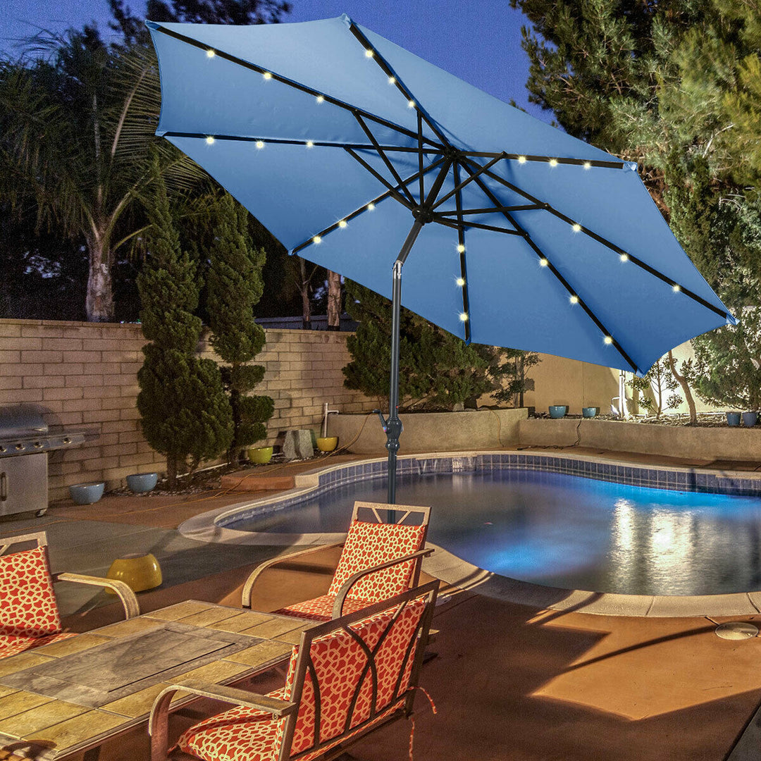 3M Parasol Solar LED lights Umbrella-Blue