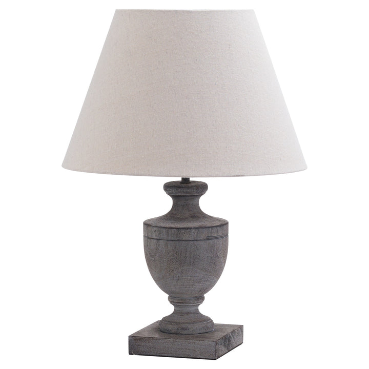 Incia Urn Wooden Table Lamp