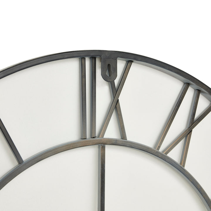 Grey Skeleton Outdoor Wall Clock