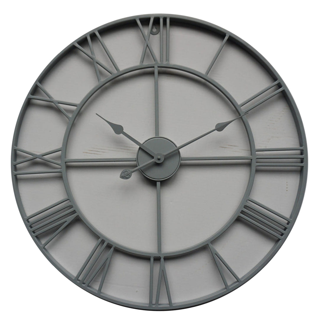 Grey Skeleton Outdoor Wall Clock