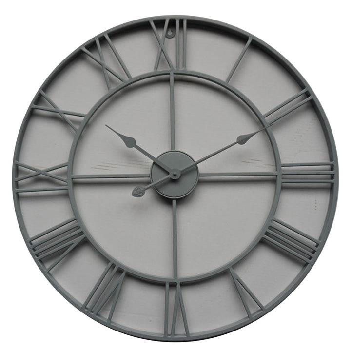 Grey Skeleton Outdoor Wall Clock