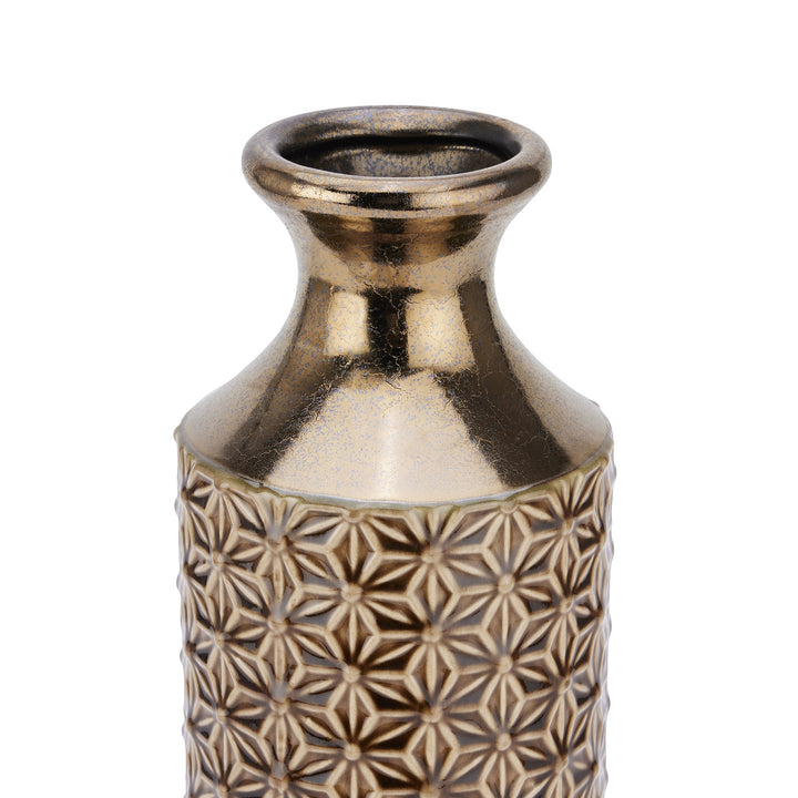 Caramel Fluted Vase