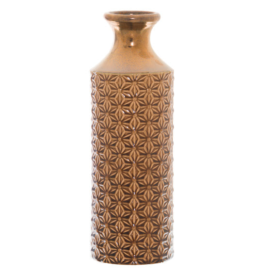 Caramel Fluted Vase