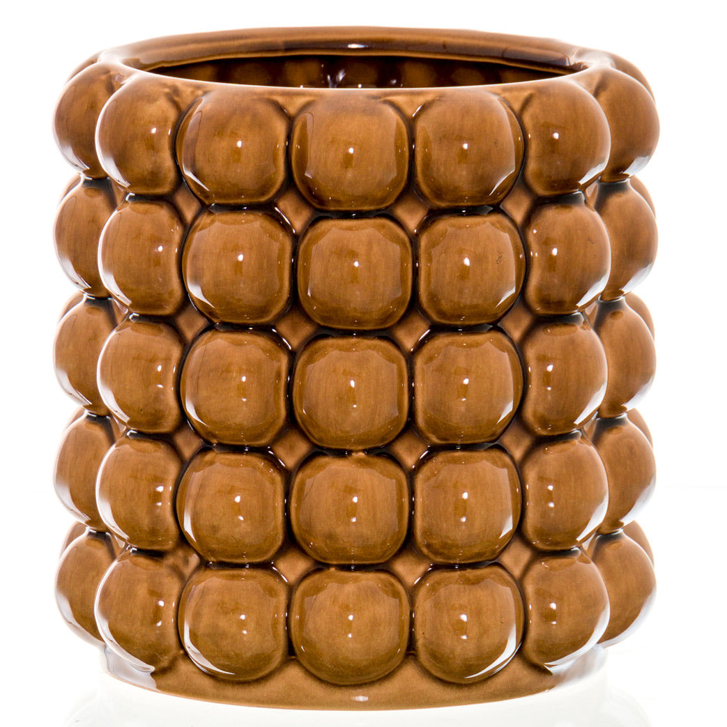 Large Caramel Bubble Vase