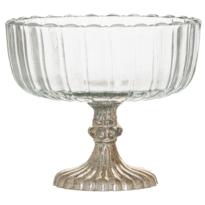 Small Fluted Glass Display Bowl