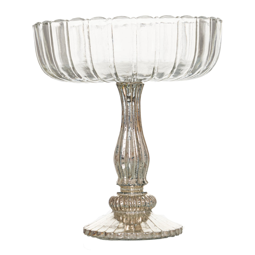 Medium Fluted Glass Display Bowl