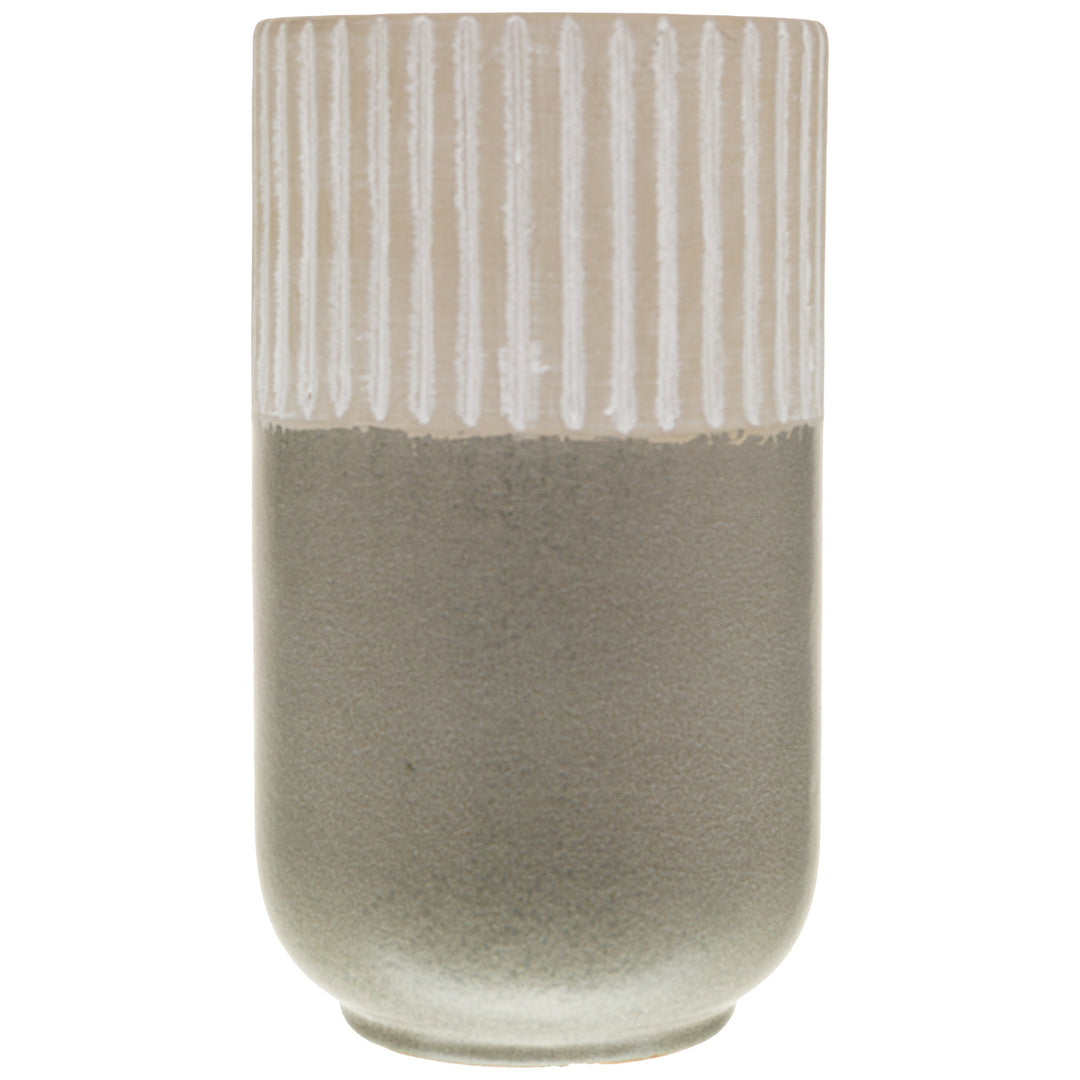 Grey Ceramic Straight Vase