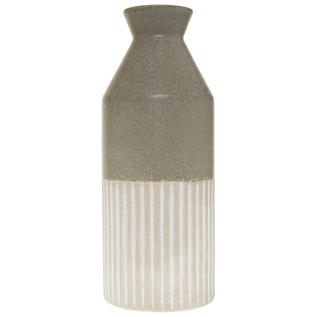 Grey Ceramic Ellipse Tall Vase