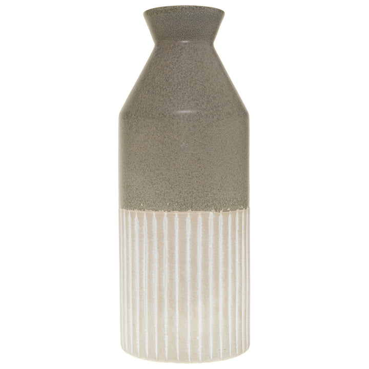 Grey Ceramic Ellipse Tall Vase