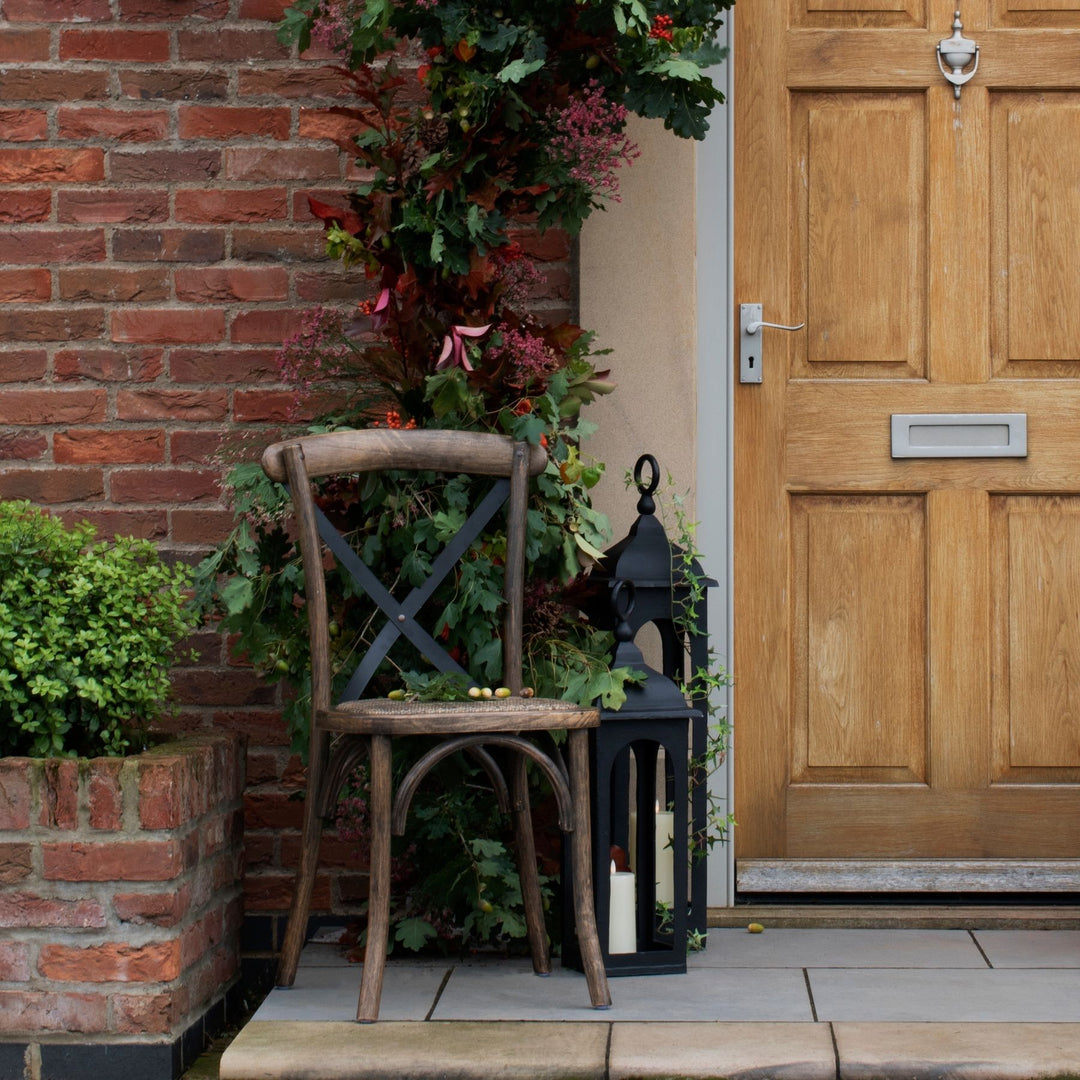 Black Cast Tall Loop Top Lantern