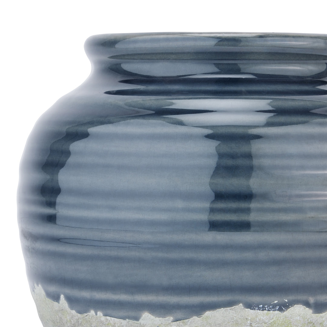 Seville Collection Navy Squat Vase