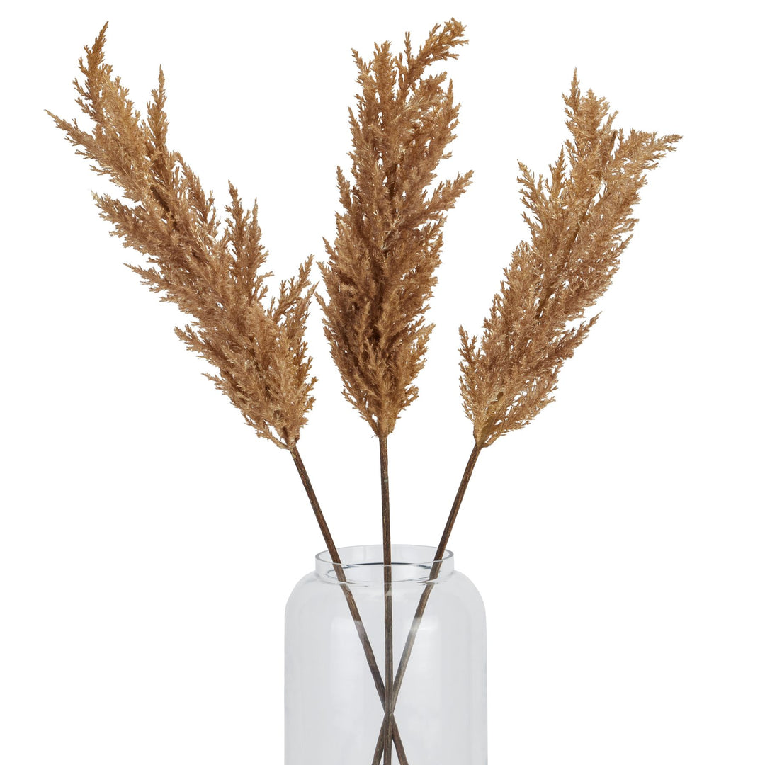 Taupe Faux Dried Pampas Grass Stem