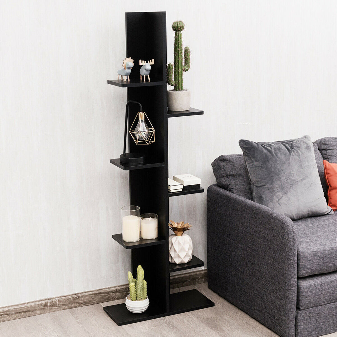 7 Tier Freestanding Shelving Organiser-Black