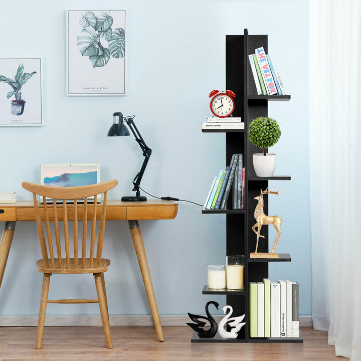 7 Tier Freestanding Shelving Organiser-Black