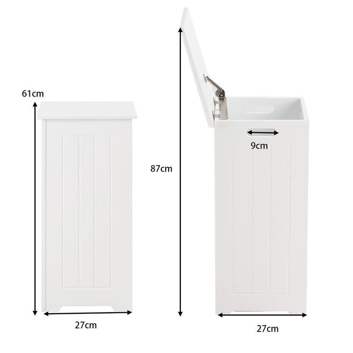 White Wooden Laundry Bin