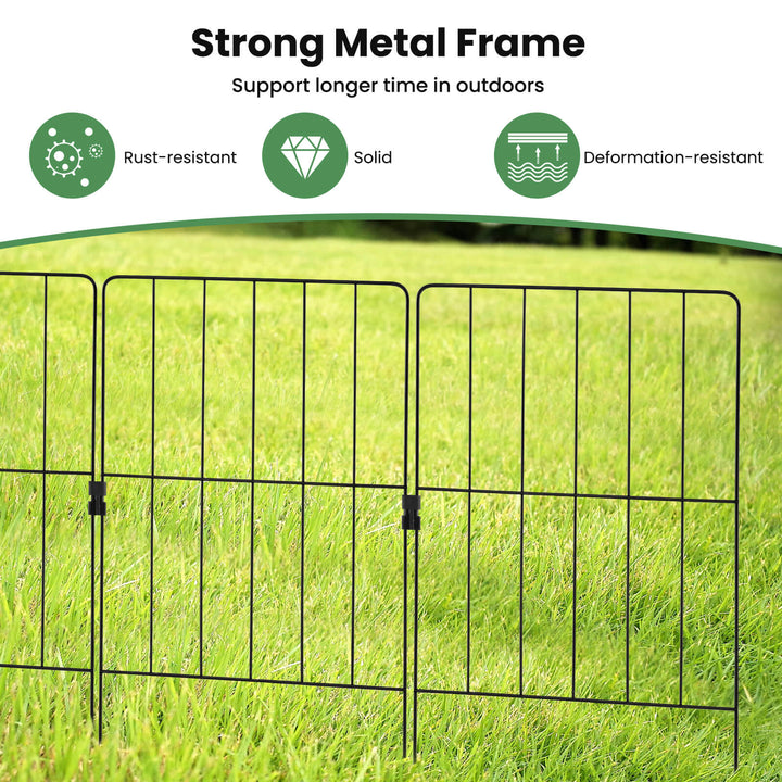 25 Pieces 33 x 61 cm Garden Fence with Rotatable Connector