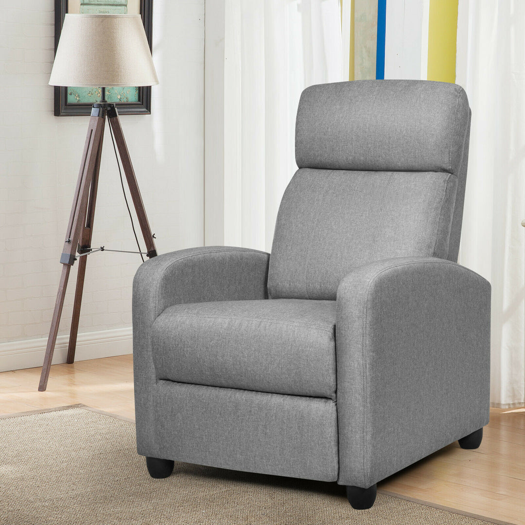 Modern Recliner Sofa Lounge / Adjustable Backrest Armchair-Grey