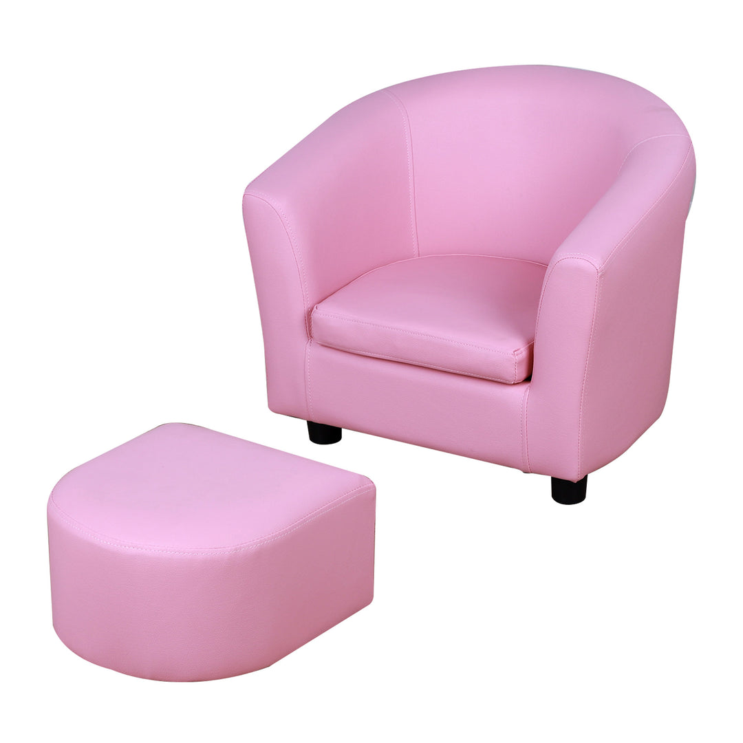 Kids Sofa Armchair with Thick Padding, Anti-skid Foot Pads-Pink