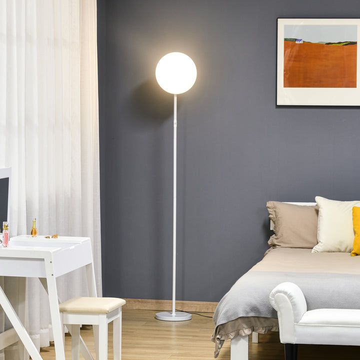 LED Floor Lamp 18W Uplighter Reading Standing Light with Adjustable Head 3 Brightness Levels Touch Control Industrial Style, White