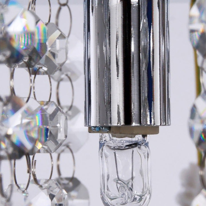 Crystal Chandelier Ceiling Mount Pendant Light Lamp Modern Illumination Fabric, 40L x 40W x 16 Hcm