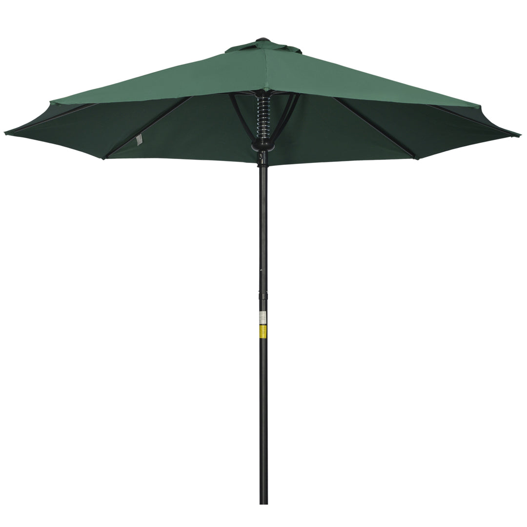 Garden Parasol Umbrella, Outdoor Market Table Umbrella Sun Shade Canopy with 8 Ribs, Green