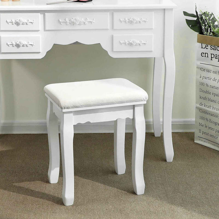 Flower Pattern Dressing Stool