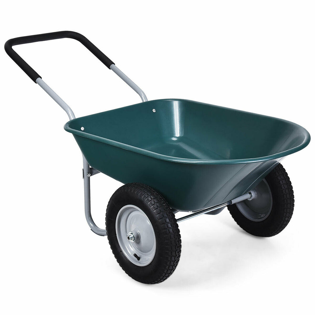 Wheelbarrow with Pneumatic Tires 150KG-Green