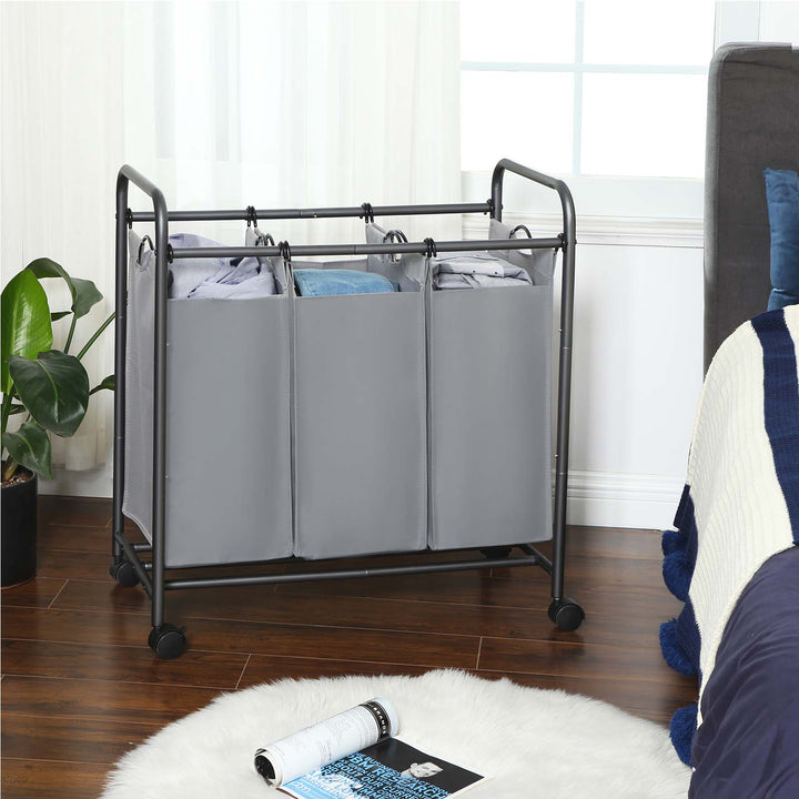 3 Bags Laundry Cart